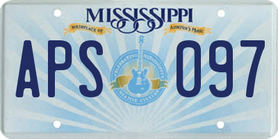 MS license plate APS097
