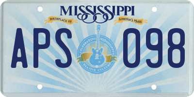 MS license plate APS098