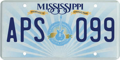 MS license plate APS099
