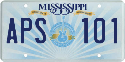 MS license plate APS101
