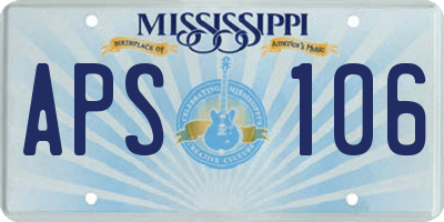 MS license plate APS106