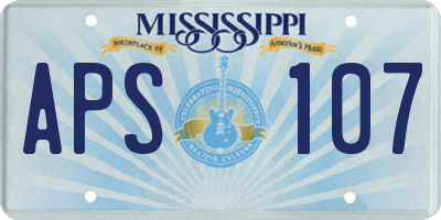 MS license plate APS107