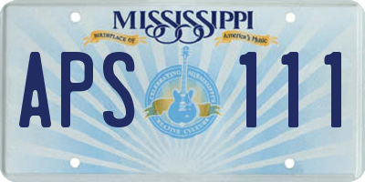 MS license plate APS111