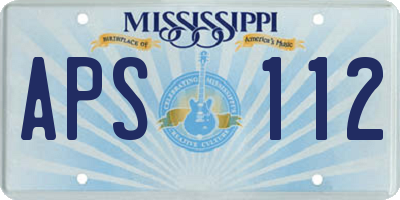 MS license plate APS112