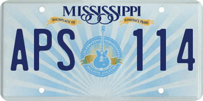 MS license plate APS114