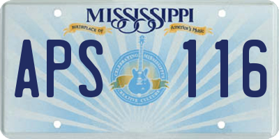 MS license plate APS116