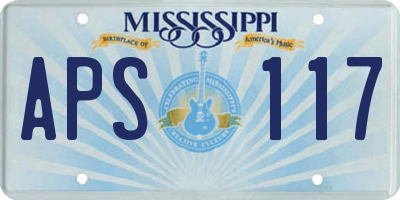 MS license plate APS117