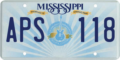 MS license plate APS118