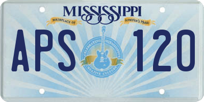 MS license plate APS120