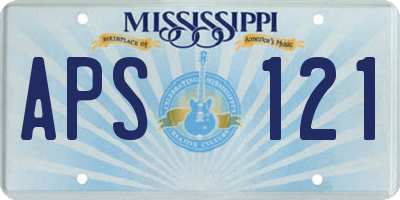MS license plate APS121