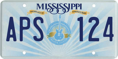 MS license plate APS124