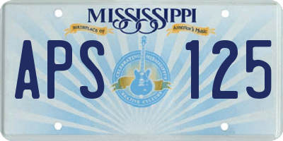 MS license plate APS125