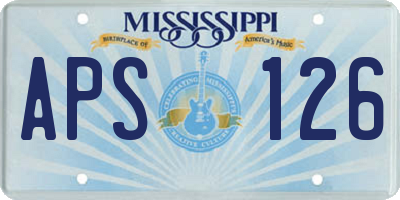 MS license plate APS126