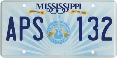 MS license plate APS132