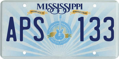 MS license plate APS133