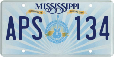 MS license plate APS134