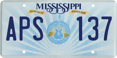 MS license plate APS137
