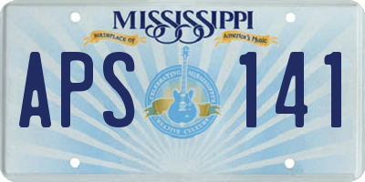 MS license plate APS141