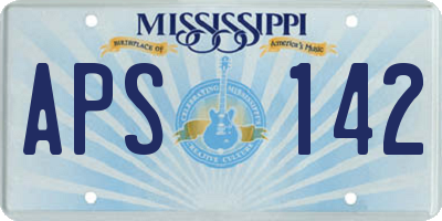 MS license plate APS142