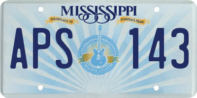 MS license plate APS143