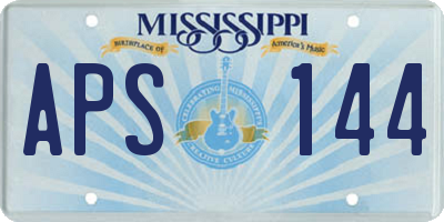 MS license plate APS144