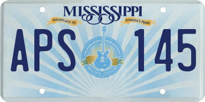 MS license plate APS145