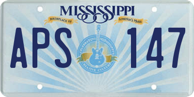MS license plate APS147