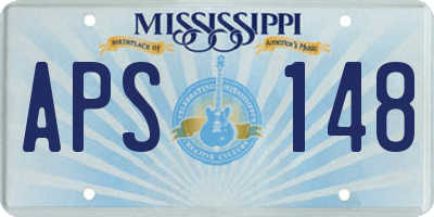 MS license plate APS148
