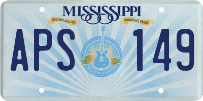 MS license plate APS149