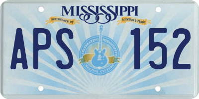 MS license plate APS152