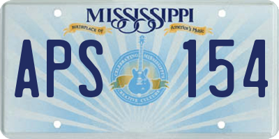 MS license plate APS154