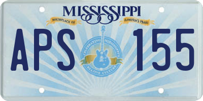 MS license plate APS155