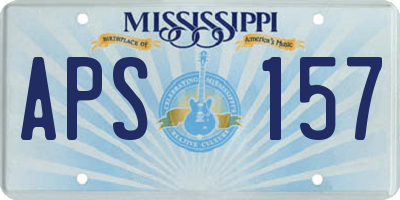 MS license plate APS157