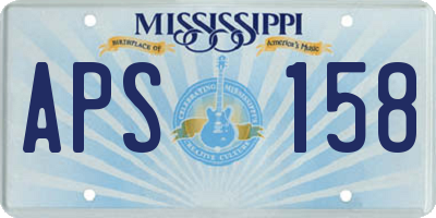 MS license plate APS158