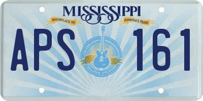 MS license plate APS161