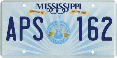 MS license plate APS162