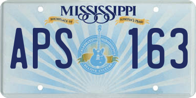MS license plate APS163
