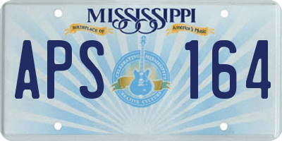 MS license plate APS164