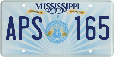MS license plate APS165
