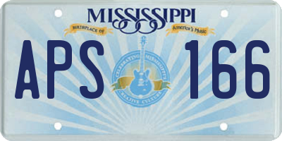 MS license plate APS166
