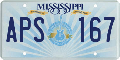 MS license plate APS167