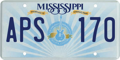 MS license plate APS170