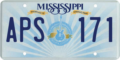 MS license plate APS171