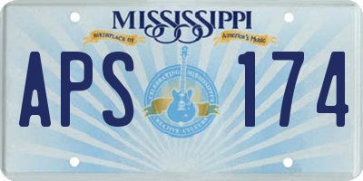 MS license plate APS174
