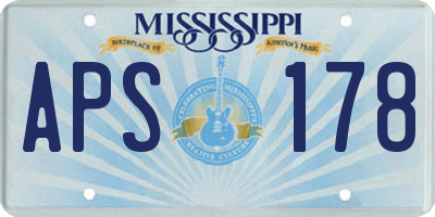 MS license plate APS178