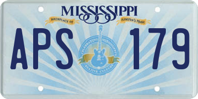 MS license plate APS179