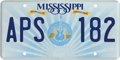 MS license plate APS182