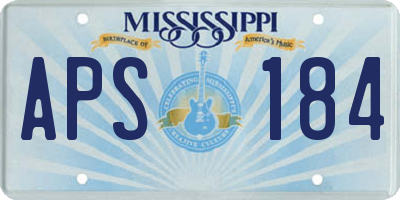 MS license plate APS184