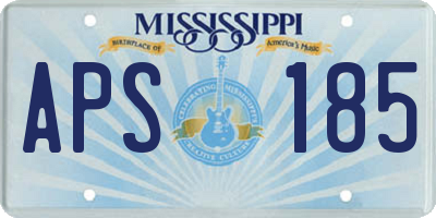 MS license plate APS185