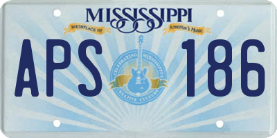 MS license plate APS186